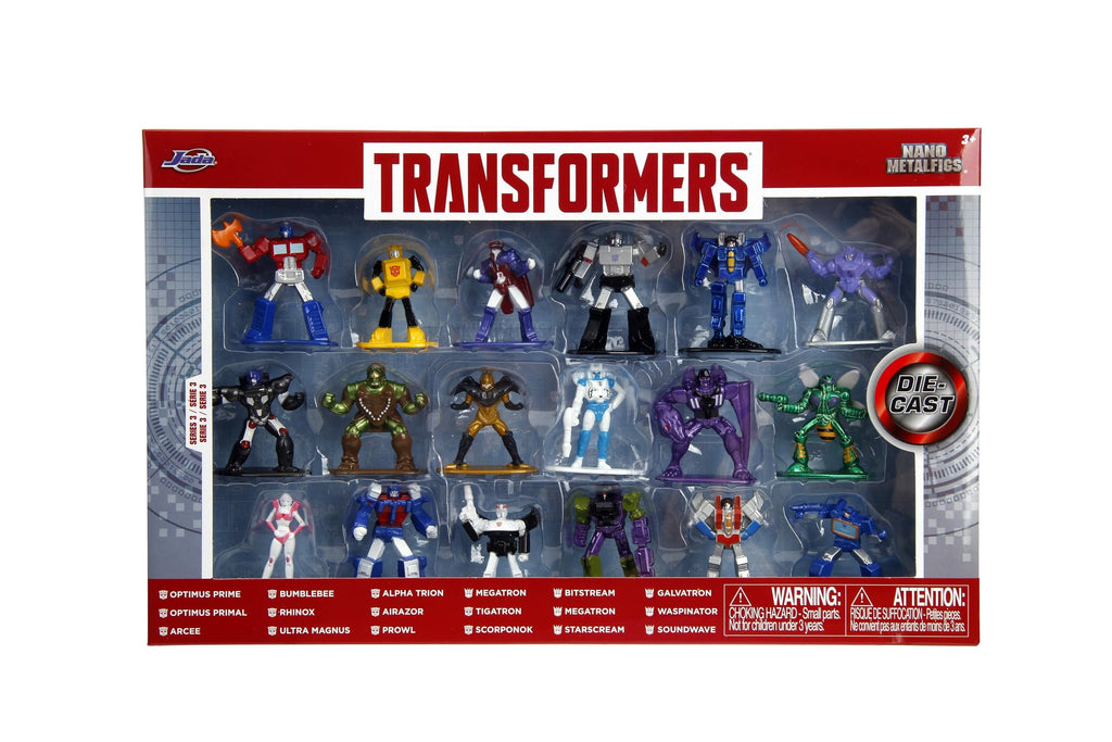 Transformers 1.65" 18-Pack Wave 3 Die-Cast Figures Nano Metalfigs, Toys for Kids and Adults