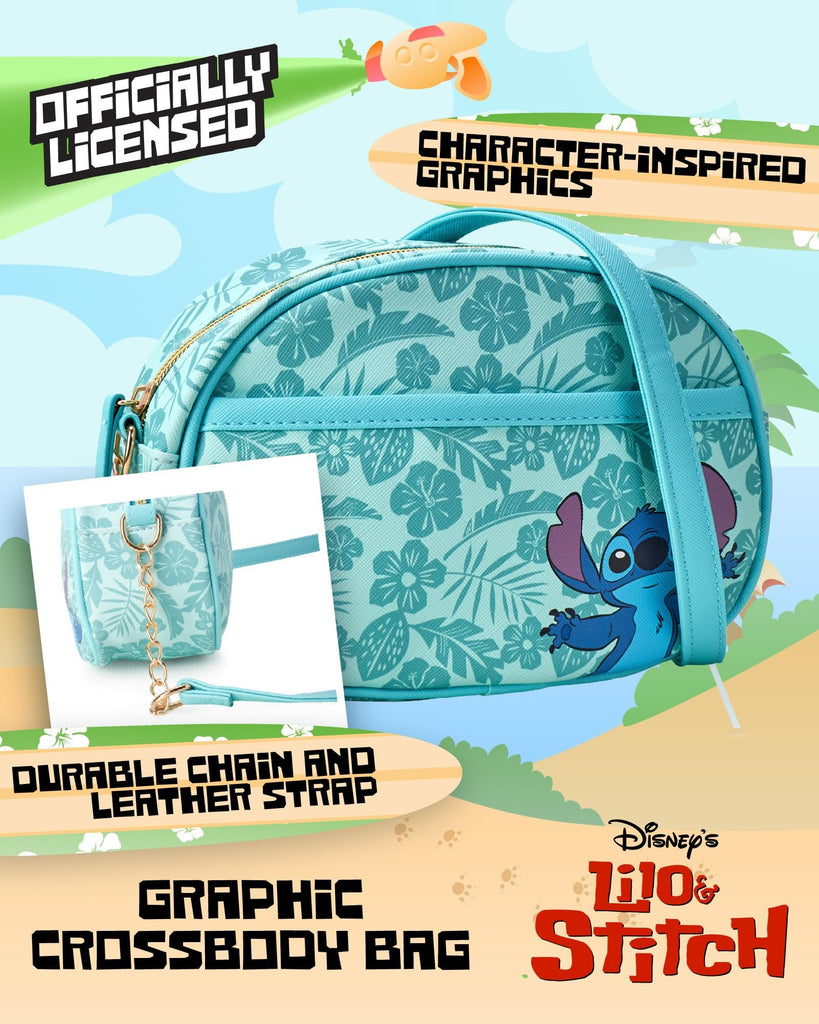 Fast Forward Stitch Girls Purse - Cute Graphic Crossbody Bag for Girls with Adjustable Straps