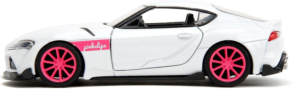 Pink Slips 1:32 W1 2020 GR Toyota Supra Die-Cast Car, Toys for Kids and Adults(White)