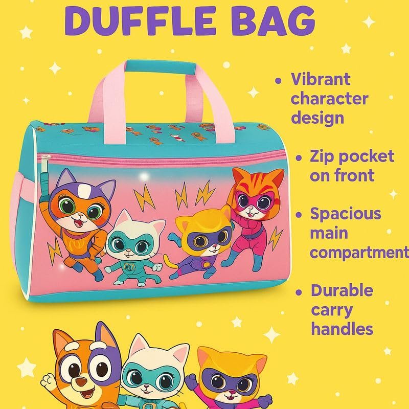 Disney Moana Kids Duffle Bag 16.5" – Travel & Sports Bag with Zipper Pocket, Mesh Side Pockets & Shoulder Strap
