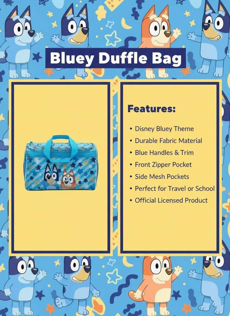 Disney Moana Kids Duffle Bag 16.5" – Travel & Sports Bag with Zipper Pocket, Mesh Side Pockets & Shoulder Strap