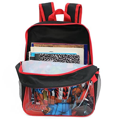 Marvel Avengers Backpack With Detachable Lunch Box (Red Multi)