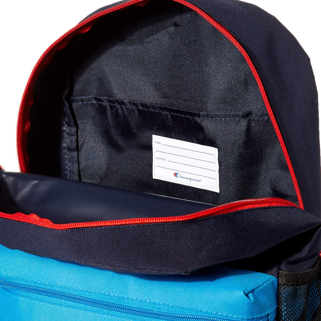 Champion Youthquake Backpack, Navy/Turquoise, Youth Size