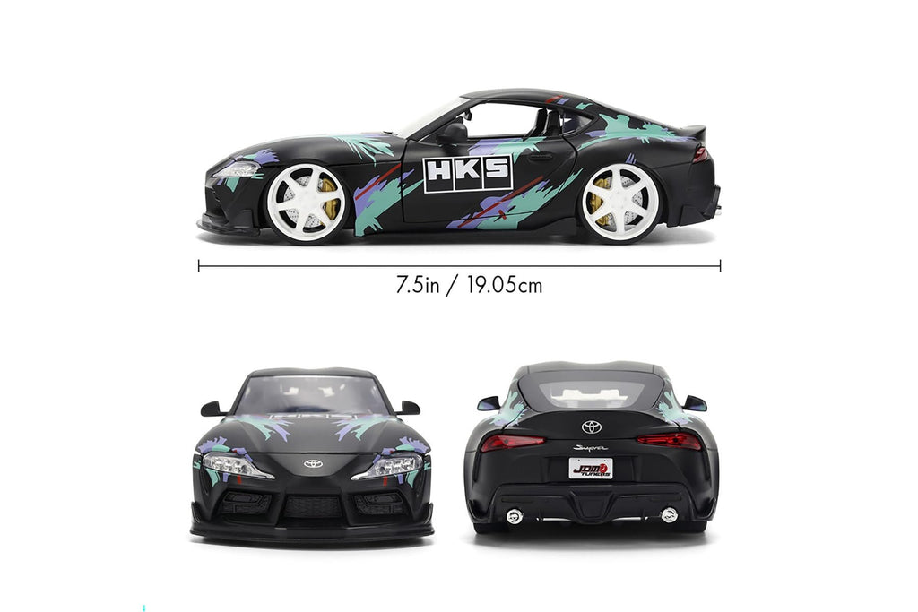 Jada 2020 Toyota GR Supra HKS, Black/Green Toys 37023-1/24 Scale Diecast Model Car
