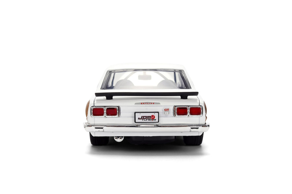 Jada 1971 Nissan Skyline GT-R, White/Gold Toys 37021-1/24 Scale Diecast Model Car