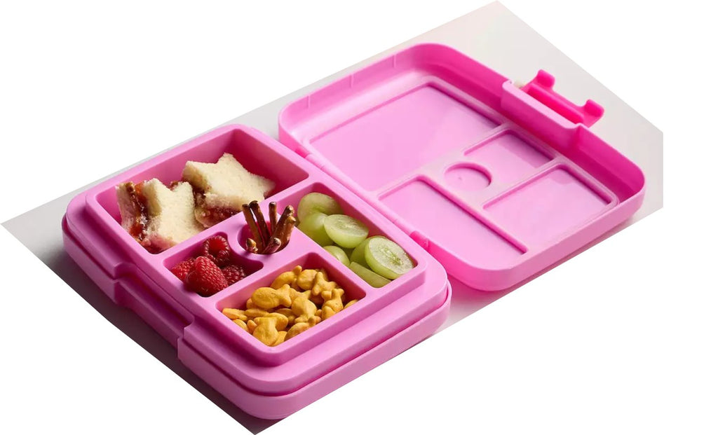 Hello Kitty Bento Lunch Box for Girls – 5-Compartment Plastic Food Container with Handle & Removable Tray – Leakproof, BPA-Free, 6"x8"x2.5"