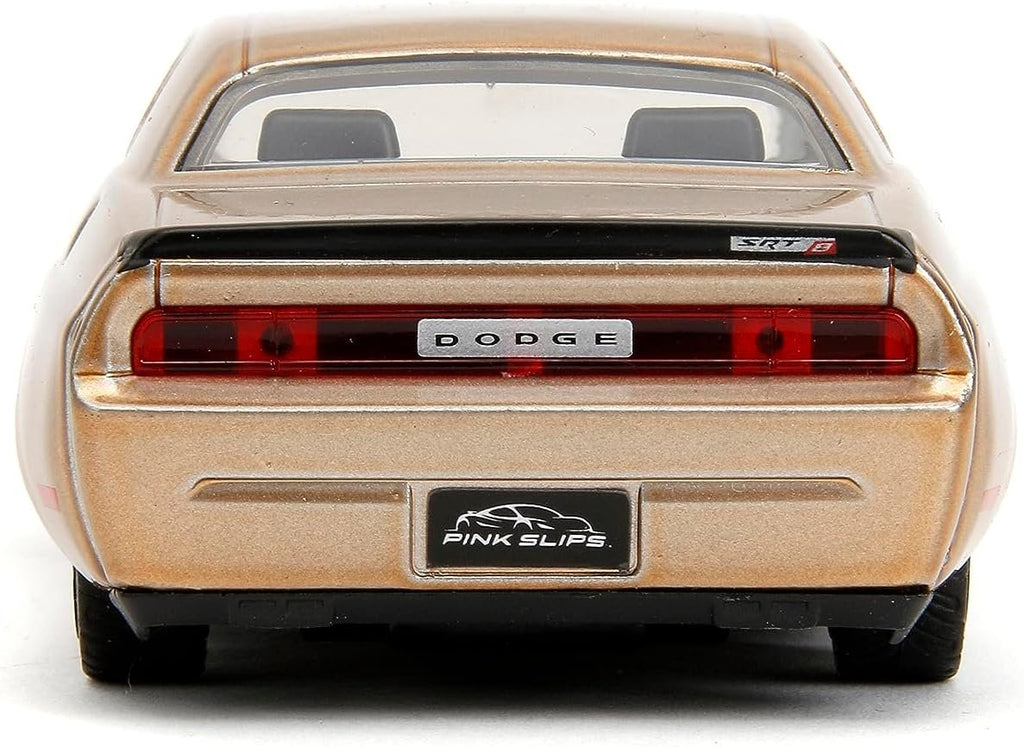 Pink Slips 1:32 W2 2012 Dodge Challenger SRT8 Die-Cast Car, Toys for Kids and Adults (Metallic Gold)