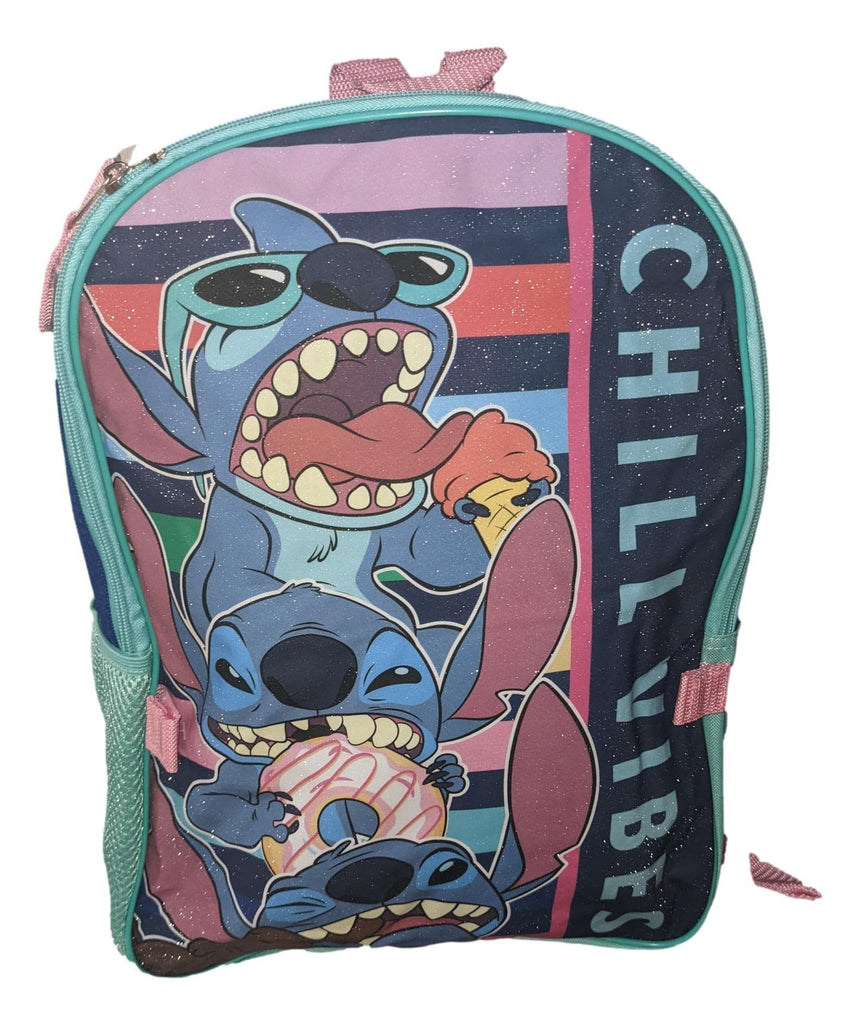 Disney Stitch 16 Inch School Backpack With Removable Lunch Box Set (Lilo & Stitch)