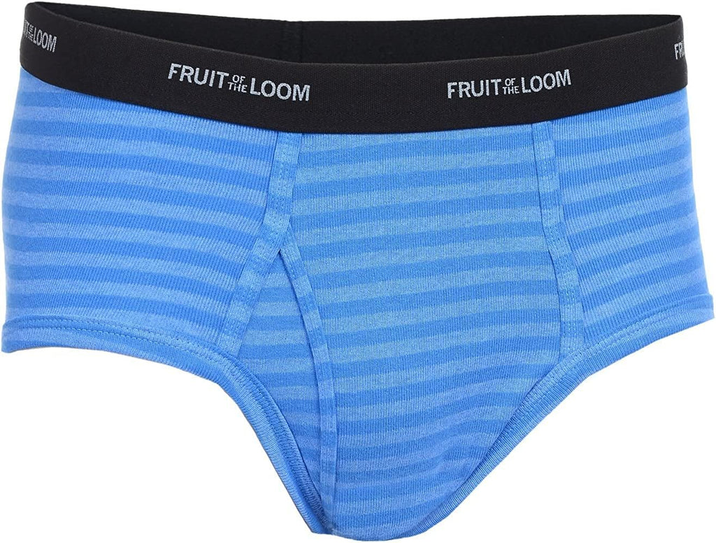 Fruit of the Loom Men's Fashion Briefs 12-Pack Value MYSTERY COLORS Cotton Waistbands Vary S-3X