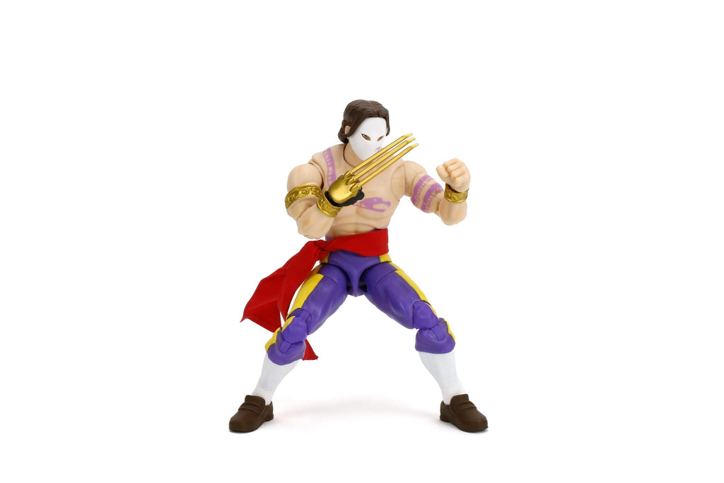 Jada Toys Street Fighter II Vega (Wave 4) Action Figure 1:12 Scale, 6" Tall, Interchangeable Heads, Hands & Claw Accessories