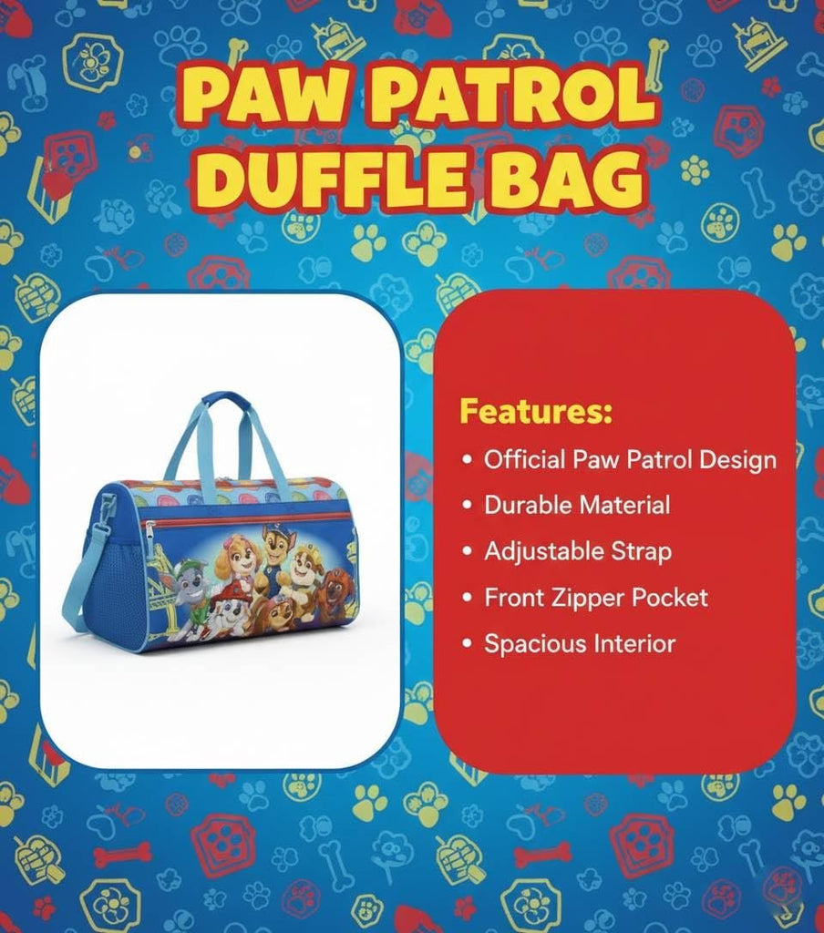 Disney Kids Duffle Bag 16.5" – Travel & Sports Bag with Zipper Pocket, Mesh Side Pockets & Shoulder Strap