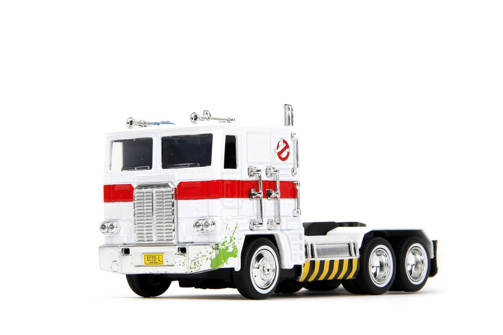 Jada Hollywood Rides Ghostbusters x Transformers Optimus Prime G1 Mashup - Die-cast, Opening Doors, 1:32 Scale, Ages 8+ (40th Anniversary Edition)