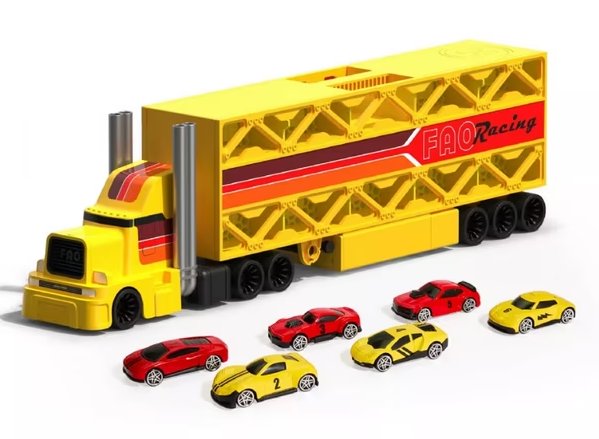FAO Schwarz Ultimate Truck Collection with Six Cars
