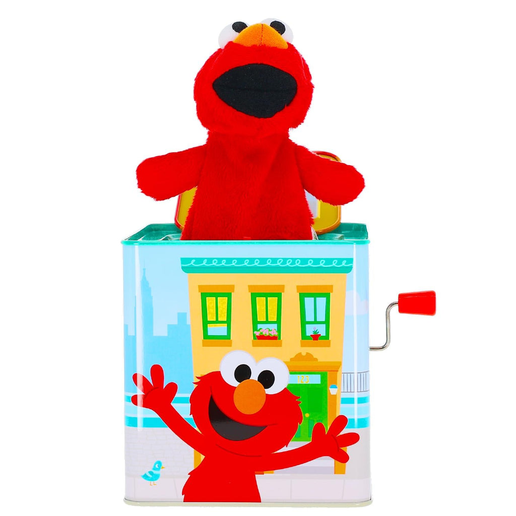 KIDS PREFERRED Sesame Street Elmo Jack in The Box Musical Toys for Babies and Toddlers, Play Waltzing Matilda Elmo Springs Out from a Colorful Box