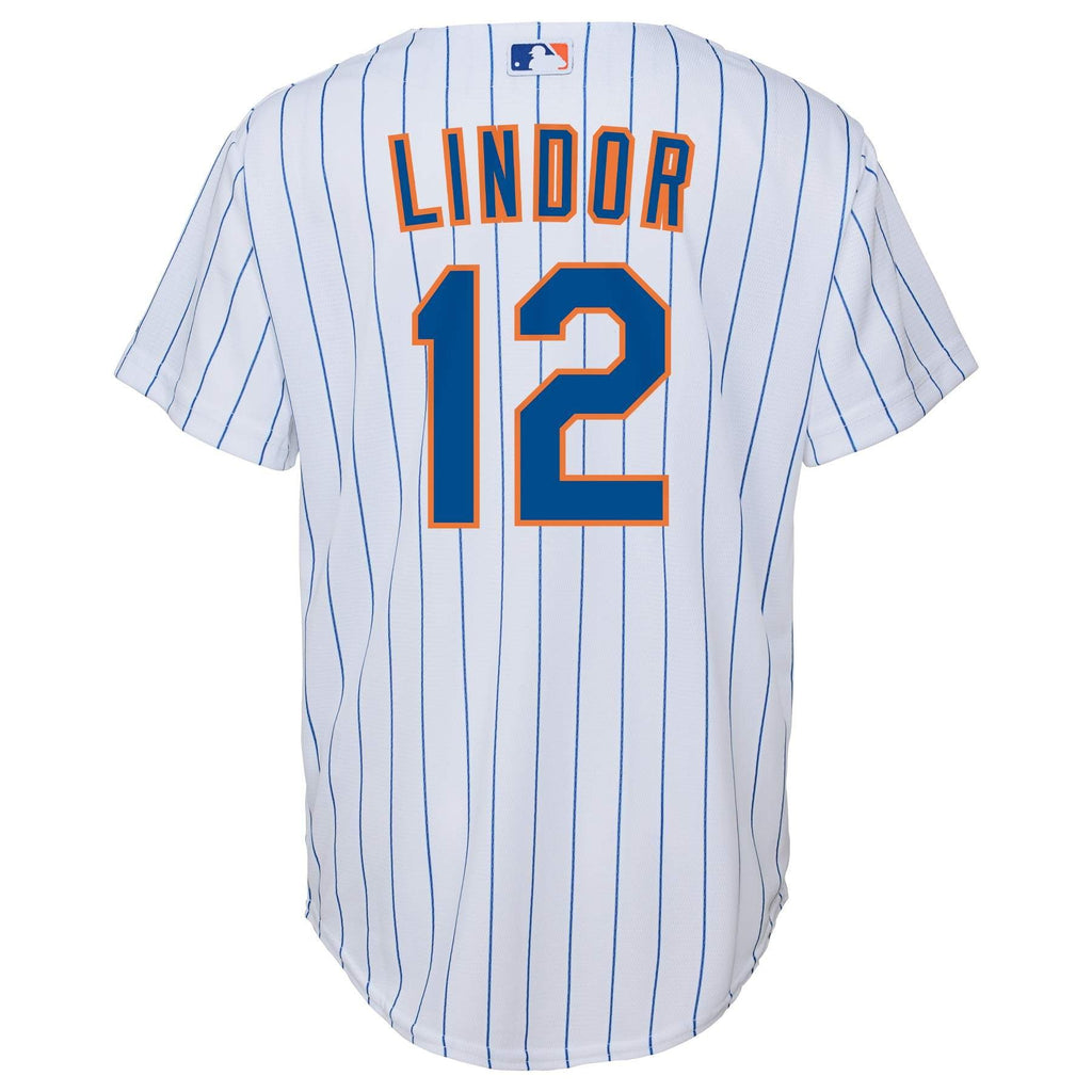 Francisco Lindor New York Mets MLB Kids 4-7 White Home Player Jersey (7)