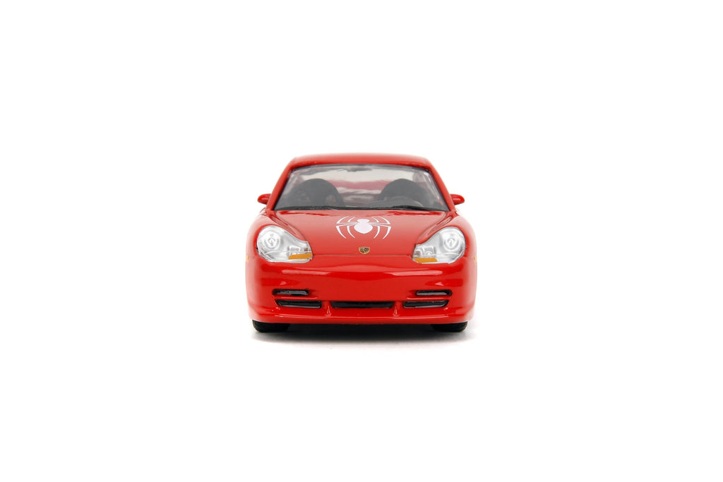 Jada Hollywood Rides Spider-Man Porsche 911 GT3 RS 1:32 – Die-Cast Vehicle Paint, Opening Doors, Marvel Theme – Red/Blue Design for Kids & Collectors