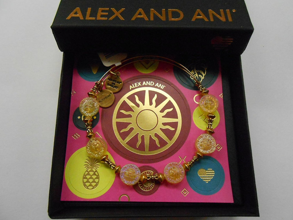 Alex and Ani Halo Sunlight Bracelet Rafaelian Gold With Black Gift Box