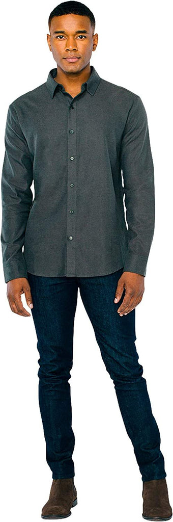 American Apparel Men's Flannel Long Sleeve Classic Shirt