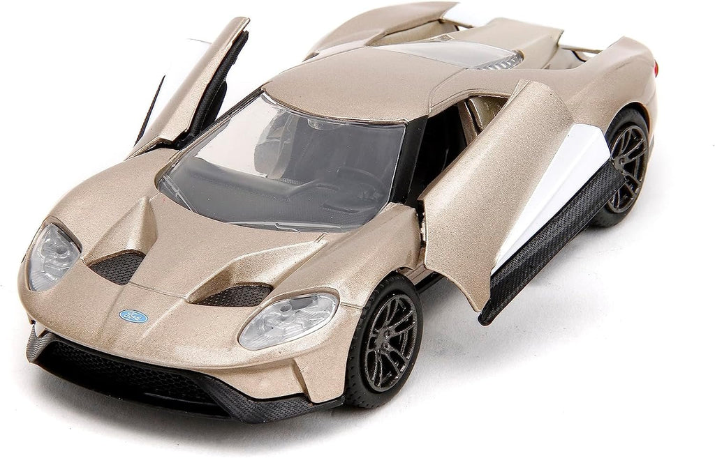 Pink Slips 1:32 W1 2017 Ford GT Die-Cast Car, Toys for Kids and Adults(Metallic Gold)