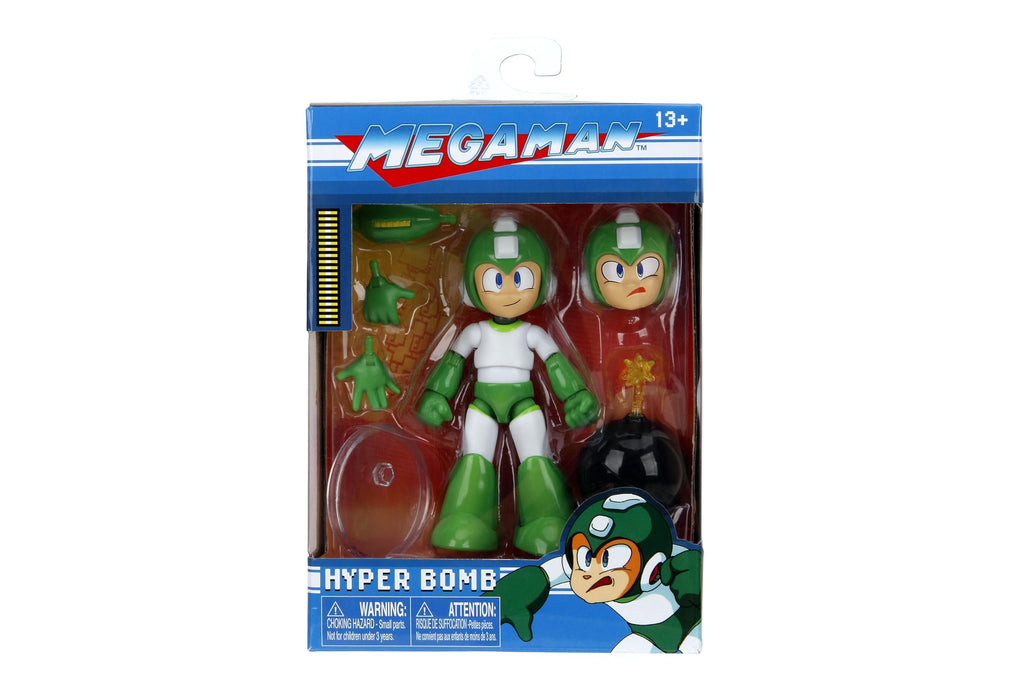 Jada Mega Man Hyper Bomb - 1:12 Scale Action Figure, Wave 2 – Over 15 Points of Articulation, Alternate Hands & Head, Bomb Accessory