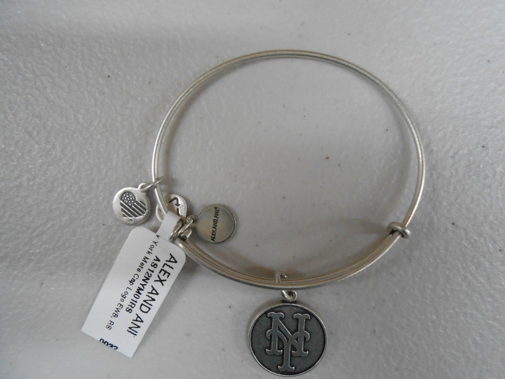 Alex and Ani "Major League Baseball" Sports Logo Expandable Wire Bangle Bracelet, 7.75"