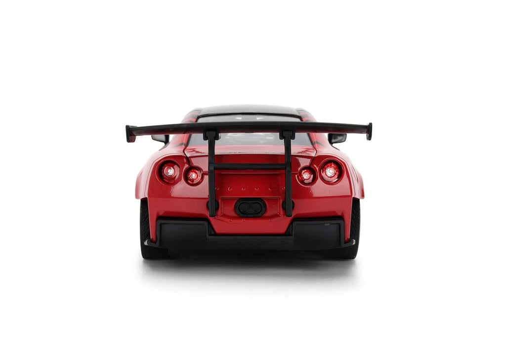 Jada 2009 Nissan GT-R Ben Sopra HSK Advan, Black/Red Toys 37022-1/24 Scale Diecast Model Car