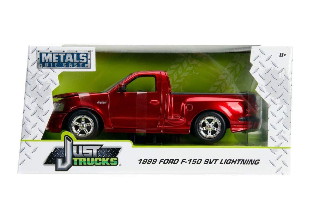 Jada 1:24 W/B - Metals - Just Trucks - 1999 Ford F-150 SVT Lightning (Candy Red)