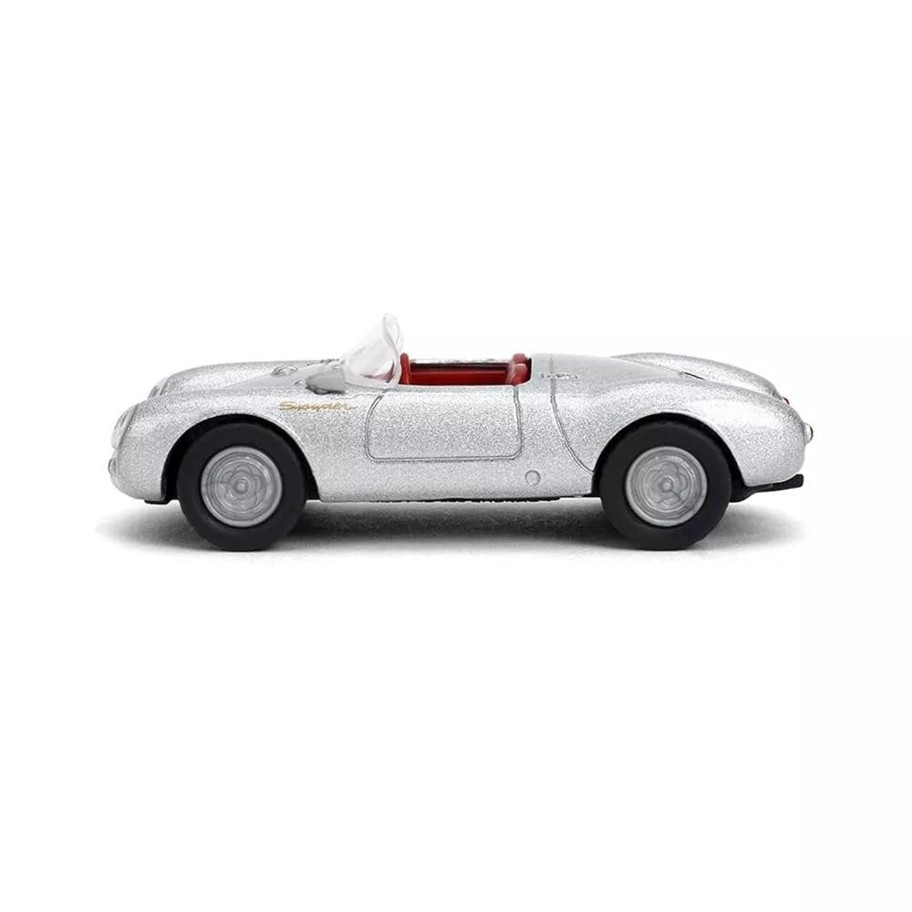 Jada Majorette Collection – 1955 Porsche 550 SPDER 1:64 Die-Cast Model Car with Rubber Tires & Display Case, for Collectors & Adults
