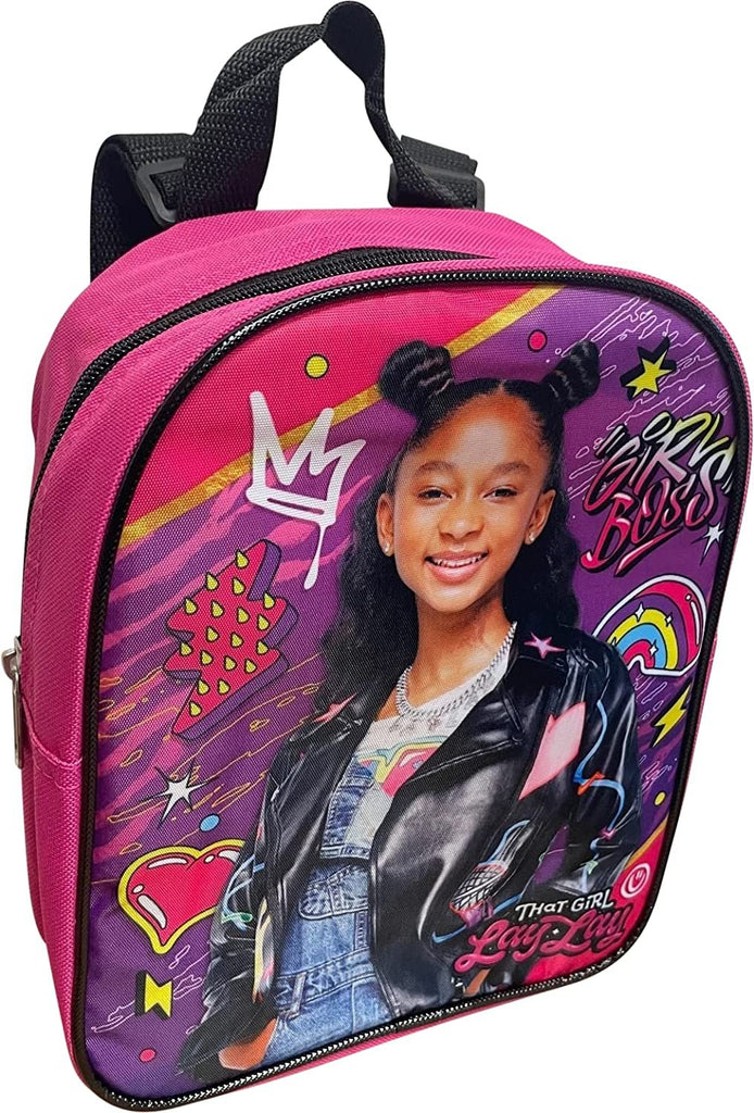 That Girl Lay Lay Little Girl 10 Inch Mini Backpack (Pink-Black)