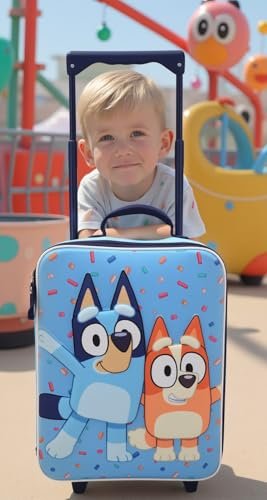 Fast Forward Bluey 16" Soft Luggage - Cute & Durable Carry-On Suitcase for Travel 16X12X5