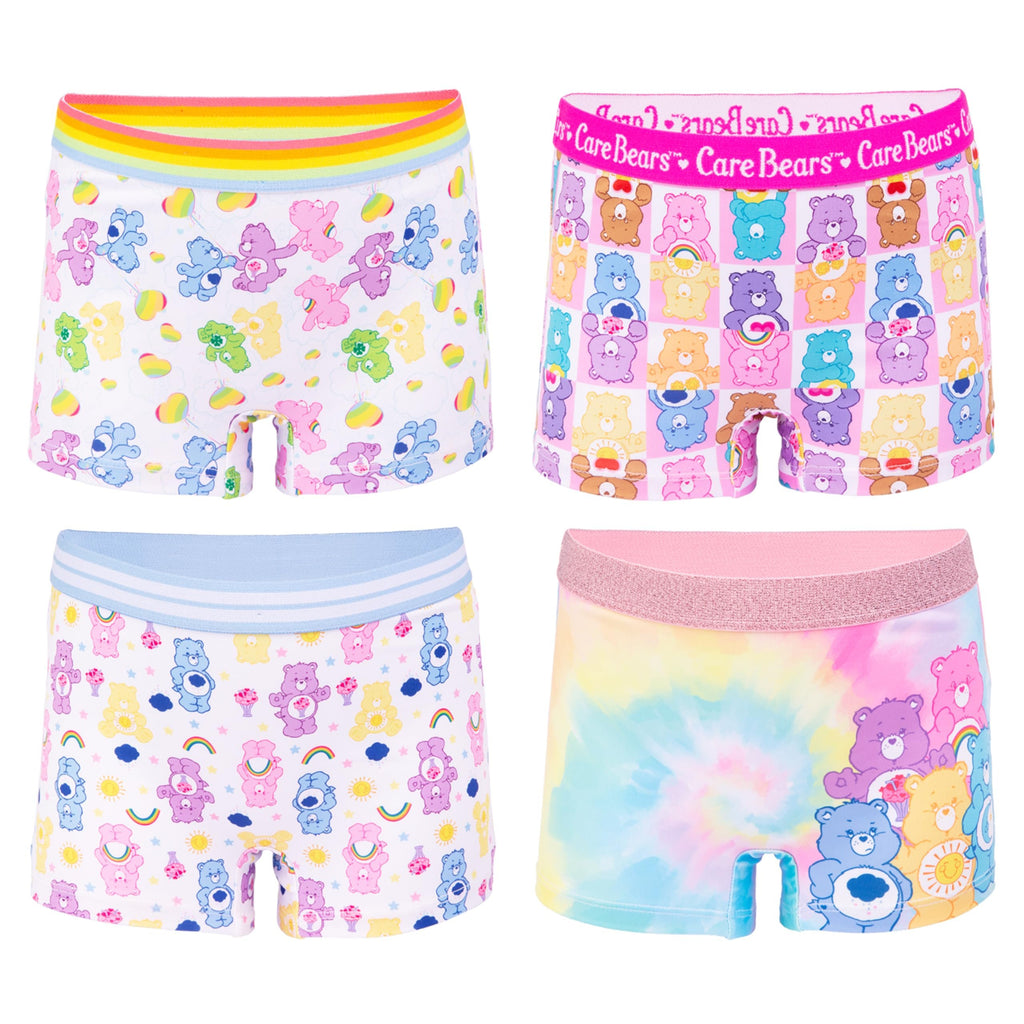 Care Bears Exclusive Underwear in Sizes 2/3T, 4T, 4, 6, 8 and 10, 4-Pack Girl Short