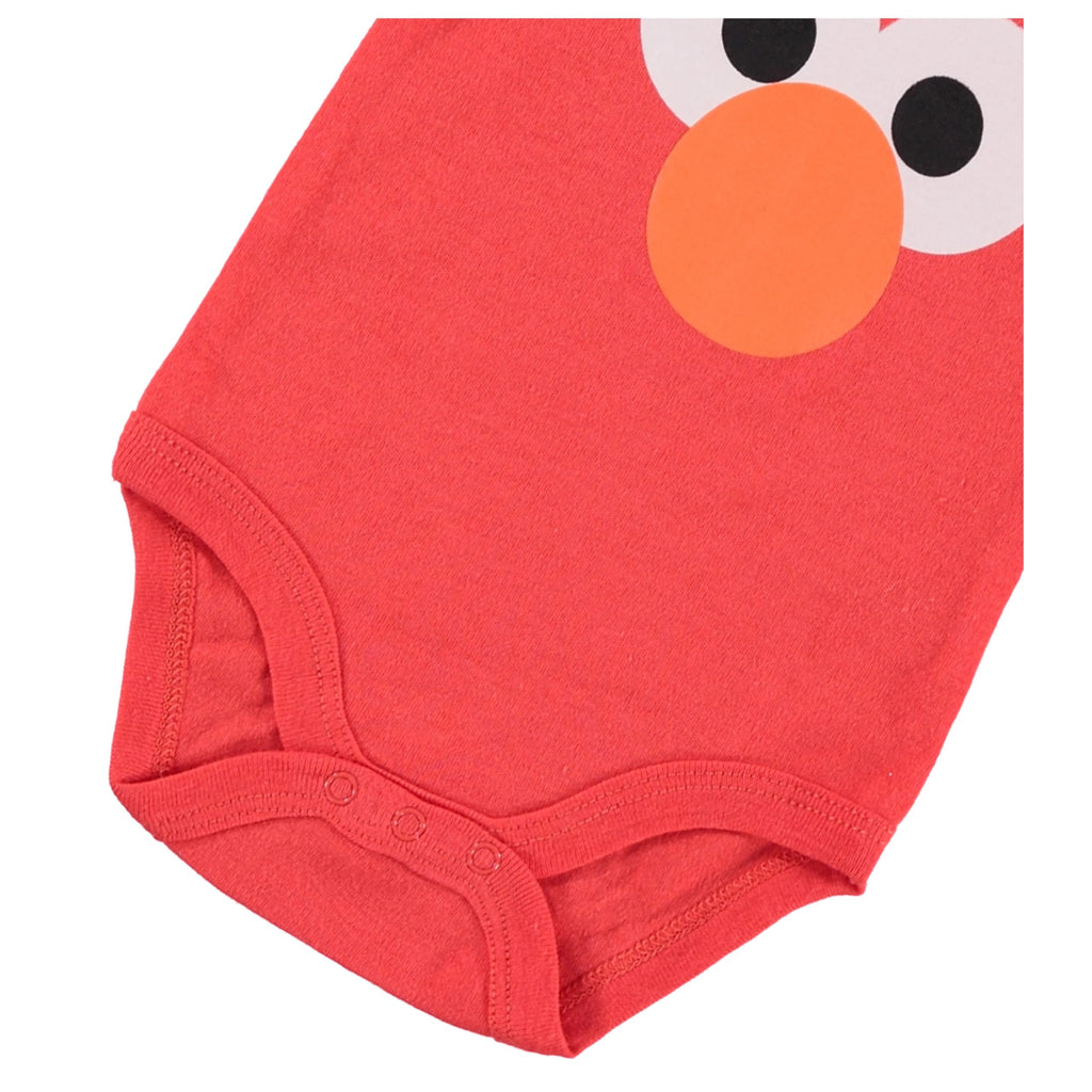 Happy Threads Sesame Street Elmo Baby Gift Set, Baby Clothes Set 3-Piece Bodysuit Beanie Hat Socks