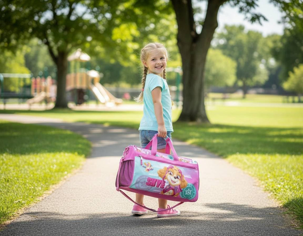 Disney Moana Kids Duffle Bag 16.5" – Travel & Sports Bag with Zipper Pocket, Mesh Side Pockets & Shoulder Strap