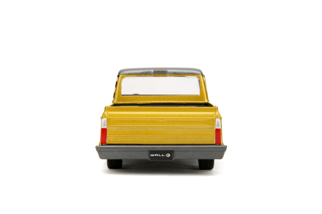 Jada Wall-E / 1972 Chevrolet Cheyenne 1:32 Die-Cast Car, Opening Doors, High Gloss Finish – Ages 8+, Collector's Edition, Yellow