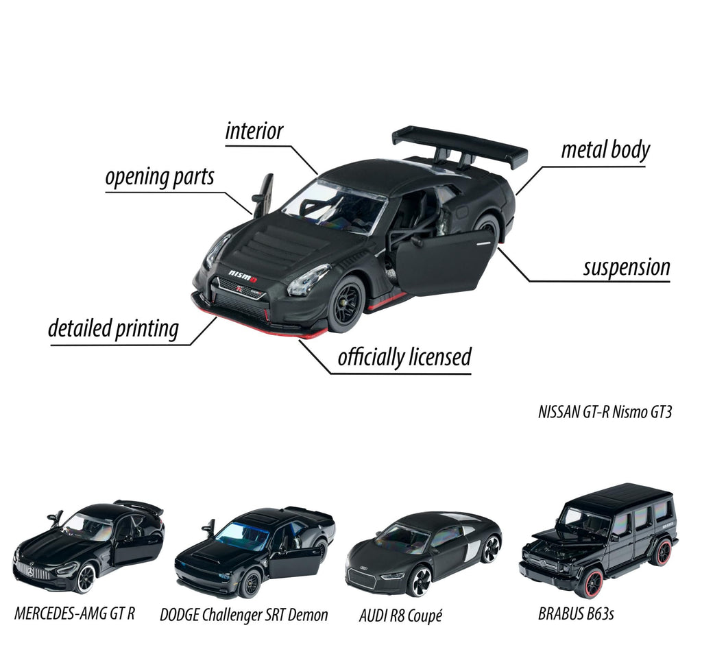 Majorette Black Edition DIE-CAST Collector 5 CAR Pack