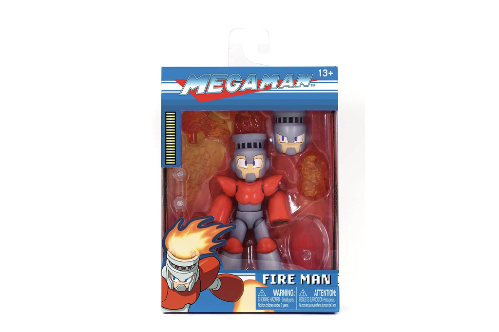 Mega Man 4" Fire Man Action Figure, Toys for Kids and Adults
