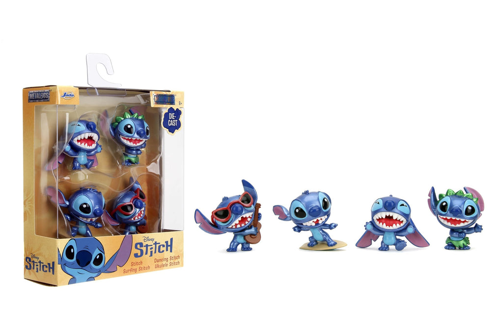 Jada Disney Stitch Metalfigs 4-Pack - Die-Cast Figures, 2.5" Scale