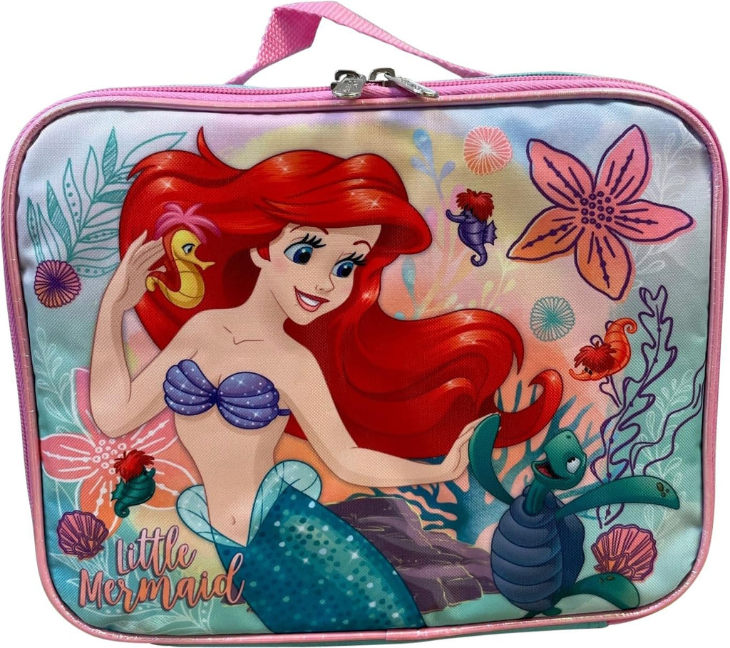 Kid's Licensed 16 Inch Backpack With Removable Lunch Box Set (Minnie Mouse Pink)