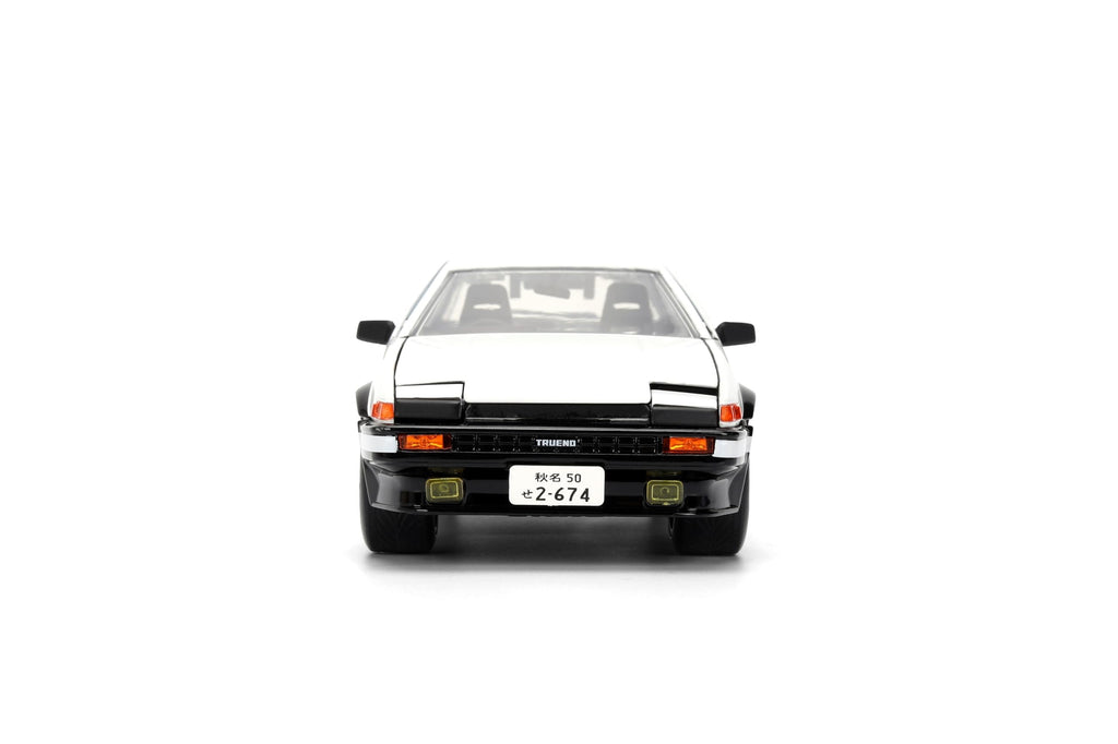 Jada Initial D 1986 Toyota Trueno - Includes Takumi Fujiwara Metal Figure - Hollywood Rides Die-cast Car with Opening Doors, 1:24 Scale, Ages 8+, Collectible Toy for Kids and Adults