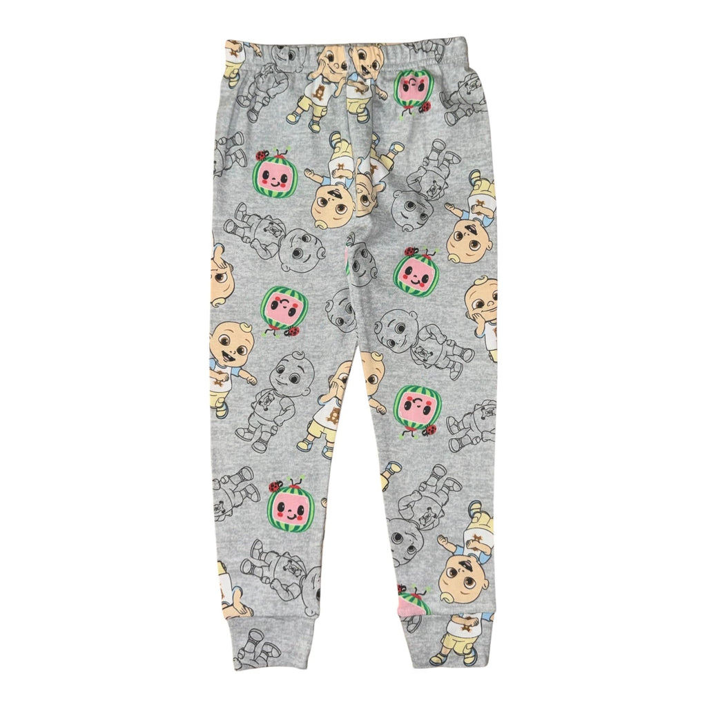 CoComelon Toddler Boys' 4-Piece Snug-fit Cotton Pajamas Set (Stripes/Grey, 18M)