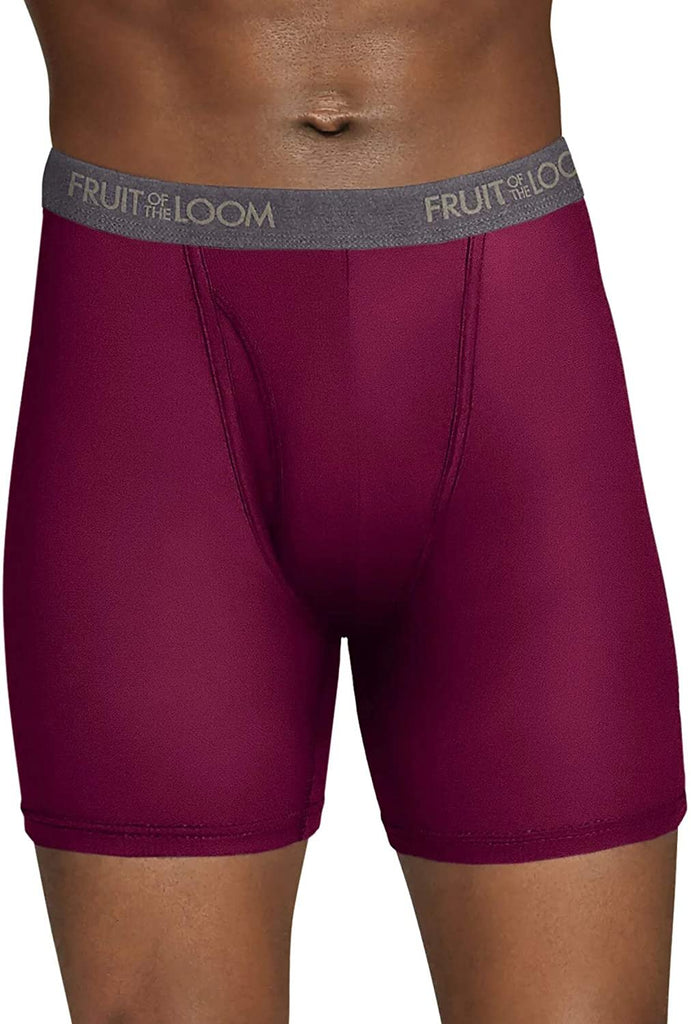 Fruit of the Loom Men's 3-Pack Everlight Long Leg Boxer Briefs