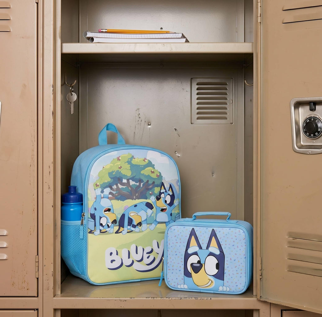 Fast Forward Bluey Bingo 16" Backpacks With Lunch Bag - Licensed Characters Kids Schoolbag