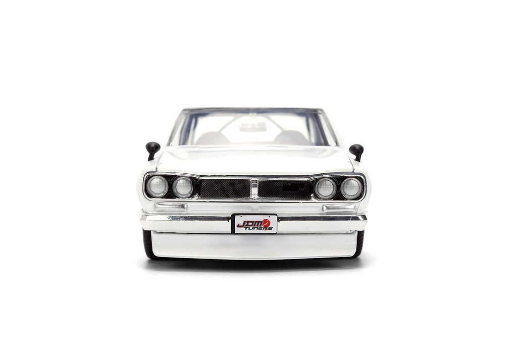 Jada 1971 Nissan Skyline GT-R, White/Gold Toys 37021-1/24 Scale Diecast Model Car