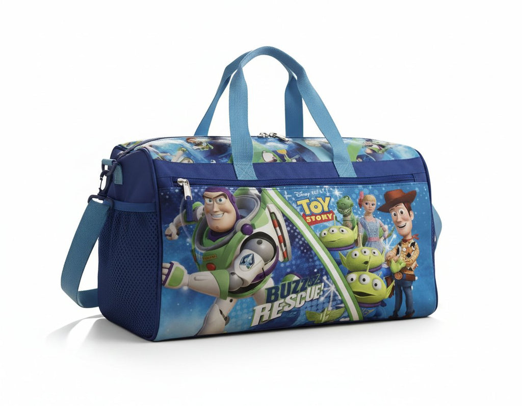 Disney Kids Duffle Bag 16.5" – Travel & Sports Bag with Zipper Pocket, Mesh Side Pockets & Shoulder Strap