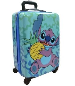 Fast Forward Lilo and Stitch Luggage, 20 Inches Hard-Sided Tween Spinner Suitcase for Toddlers, Kids Carry-On Travel Trolley, Kids Carry-On Luggage with Wheels