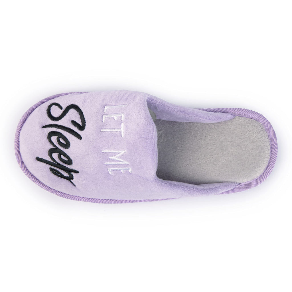 Handcraft Staycation NYC Ladies Funny Quote Scuff Slipper, Plush Non Slip House Slippers for Women, Comfy Soft Sole Bedroom Shoes