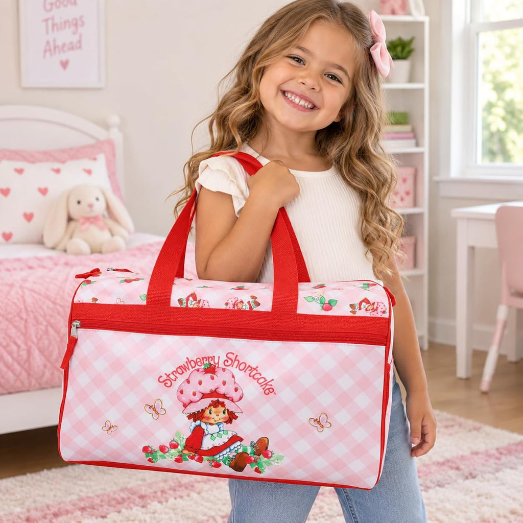 Disney Kids Duffle Bag 16.5" – Travel & Sports Bag with Zipper Pocket, Mesh Side Pockets & Shoulder Strap