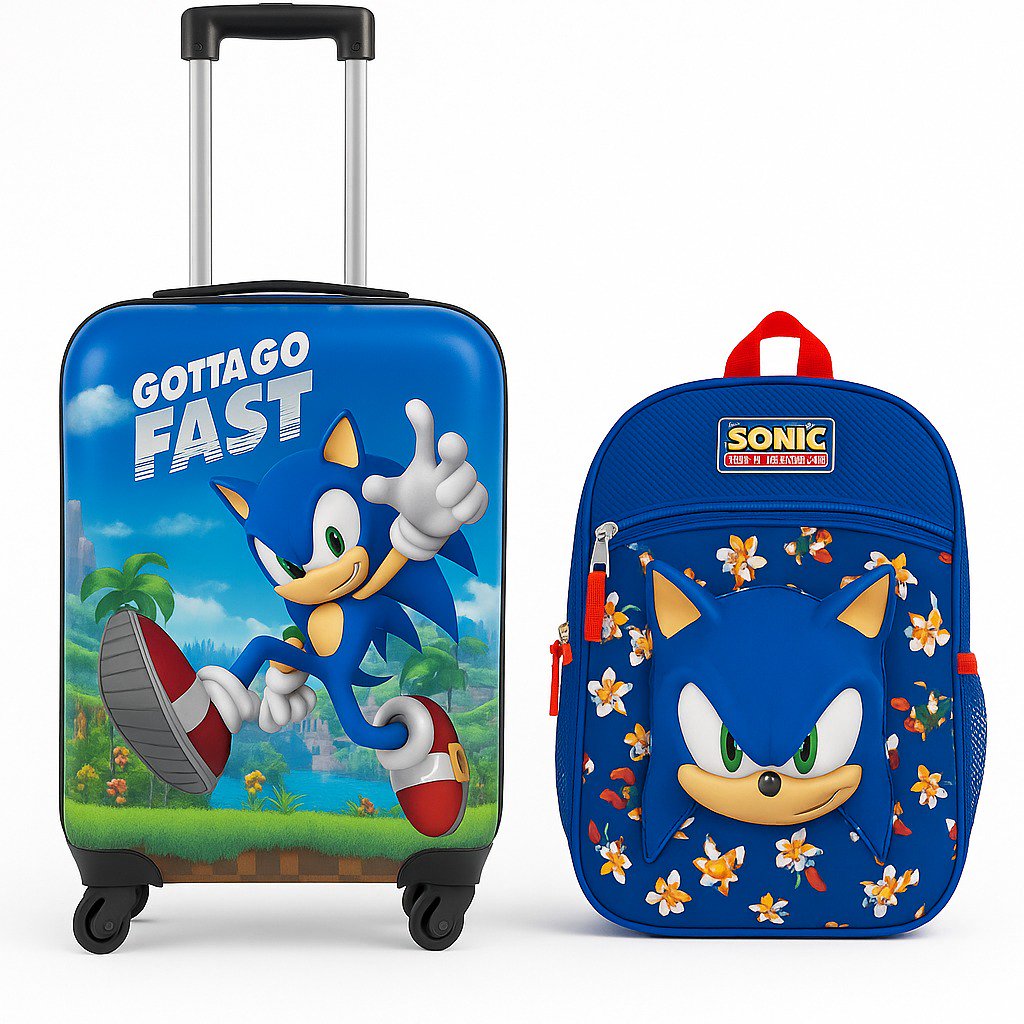 AI ACCESSORY INNOVATIONS Kids Luggage and Backpack Set - 18" Luggage Suitcase With Wheels, 13.75" Backpack