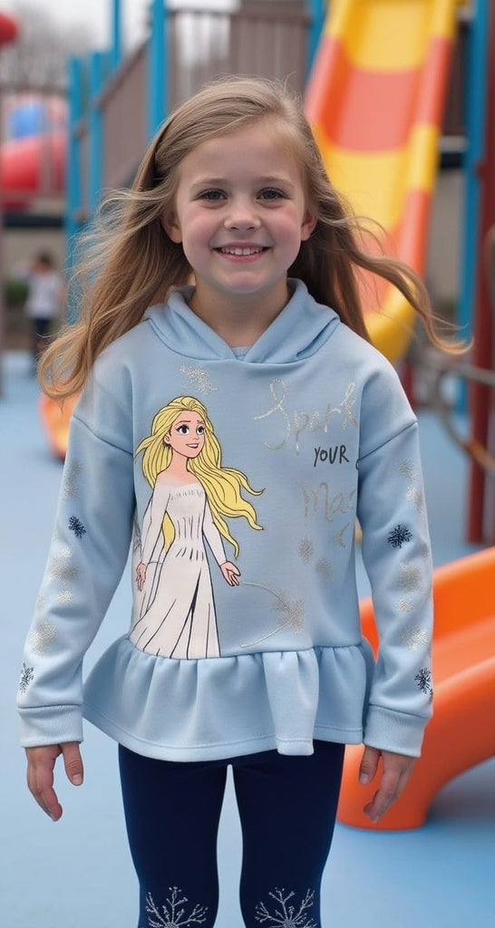 Disney Frozen Girls Hoodie Sweatshirt and Legging Pants Set for Toddler and Little Kids Elsa Anna