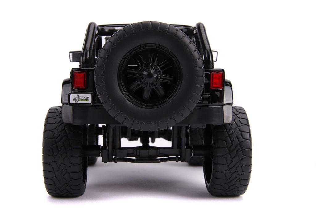 Jada Toys Just Trucks 2007 Jeep Wrangler Black/Pink Camo with Rack 1:24 Die-cast Vehicle